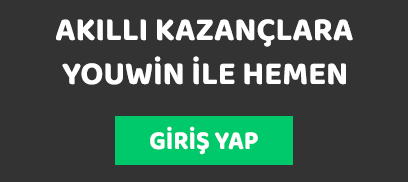 Akıllı kazançlara yönlendiren giriş yap mesajlı koyu zeminli Youwin reklam görseli