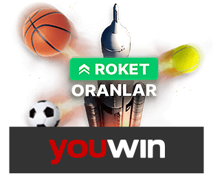 Farklı spor toplarıyla beraber roket oranlar ifadesinin yer aldığı dinamik Youwin tanıtım görseli